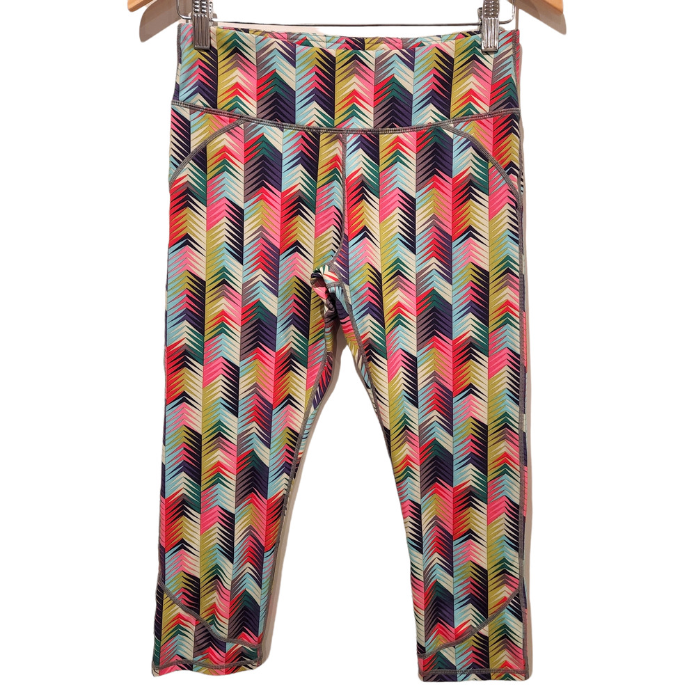 Fabletics Womens Lima Capri Multi Color Workout Athletic Leggings Size Small